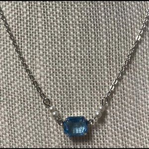 Vintage Avon Blue Stone & Faux Pearls